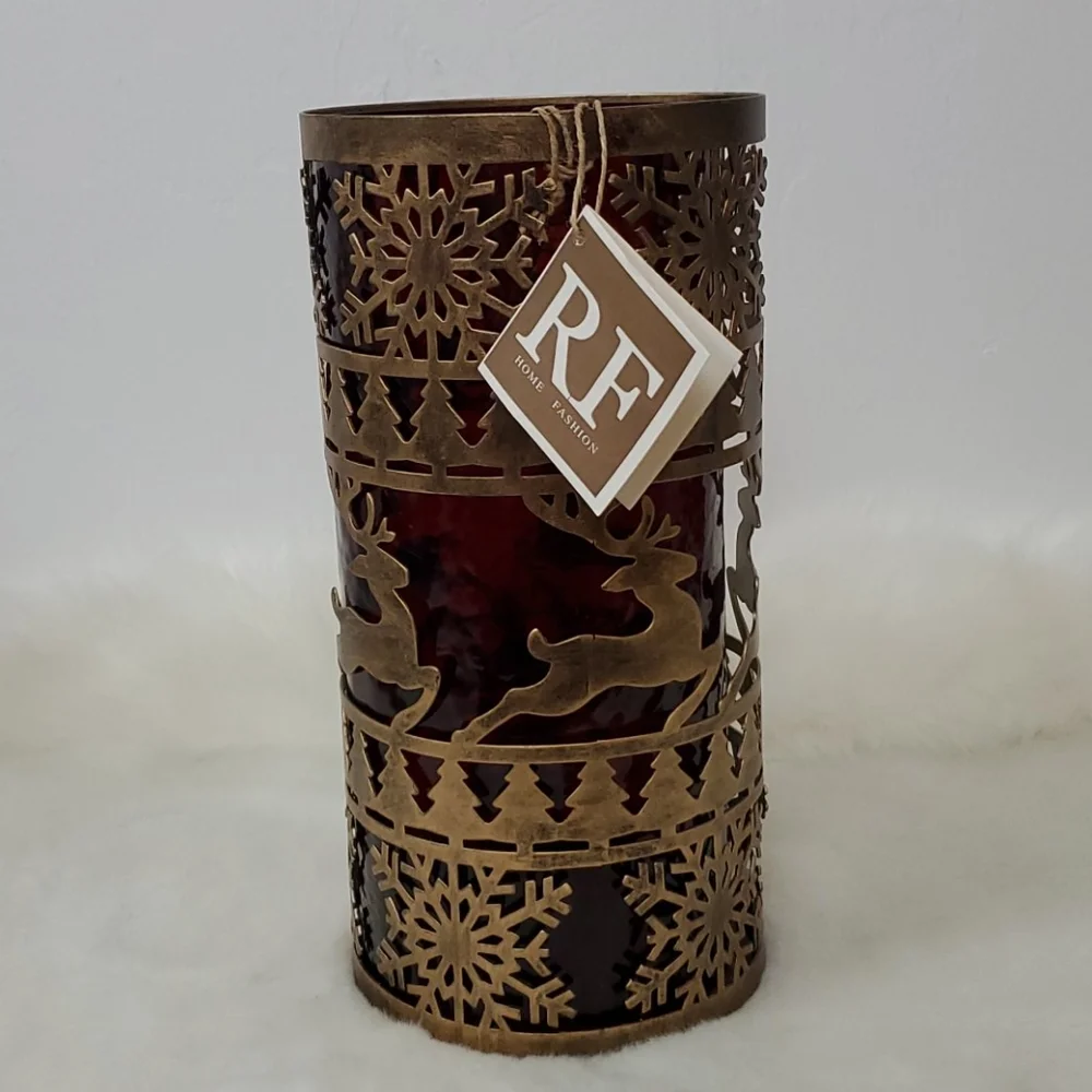 Christmas RF home fashion decor metal glass